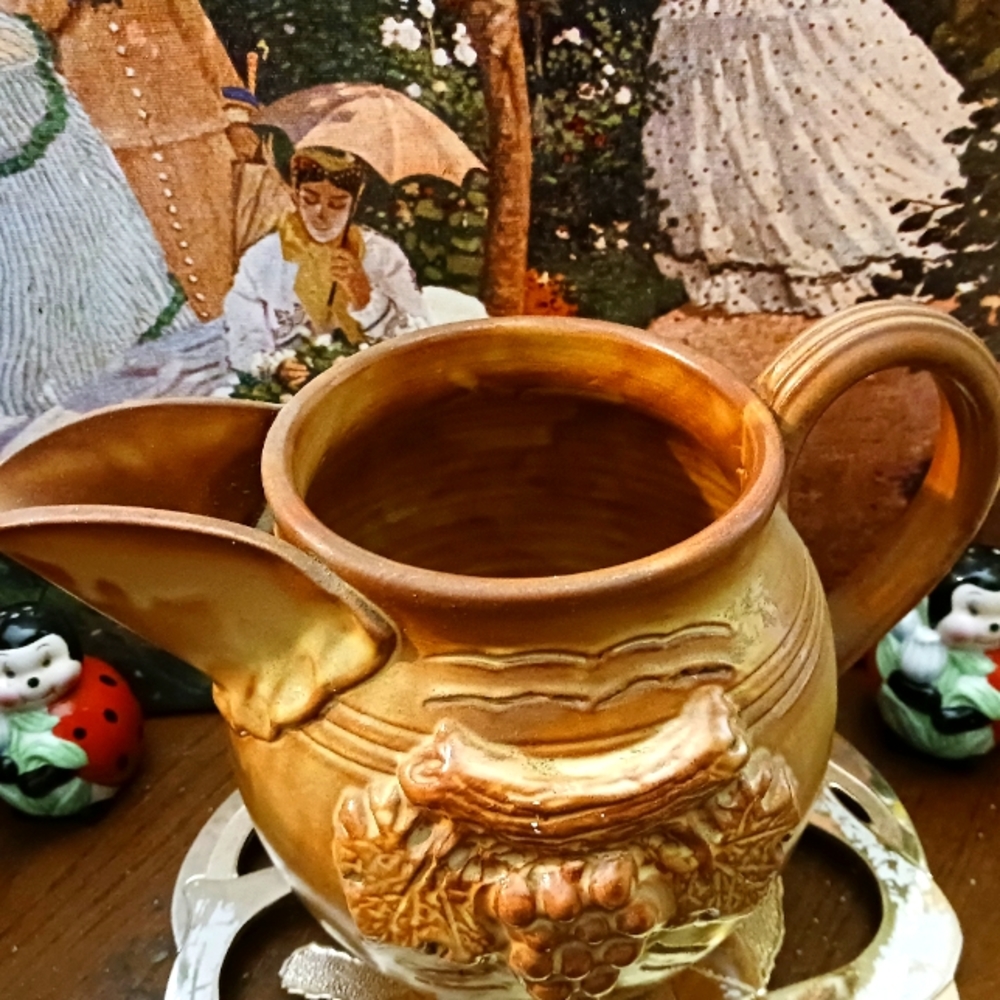 🇮🇹🎋🍇ITALIAN Vintage Pottery Pitcher🍹🍷🍾Altier Cermiche Gori Ceramics.🍜🍲